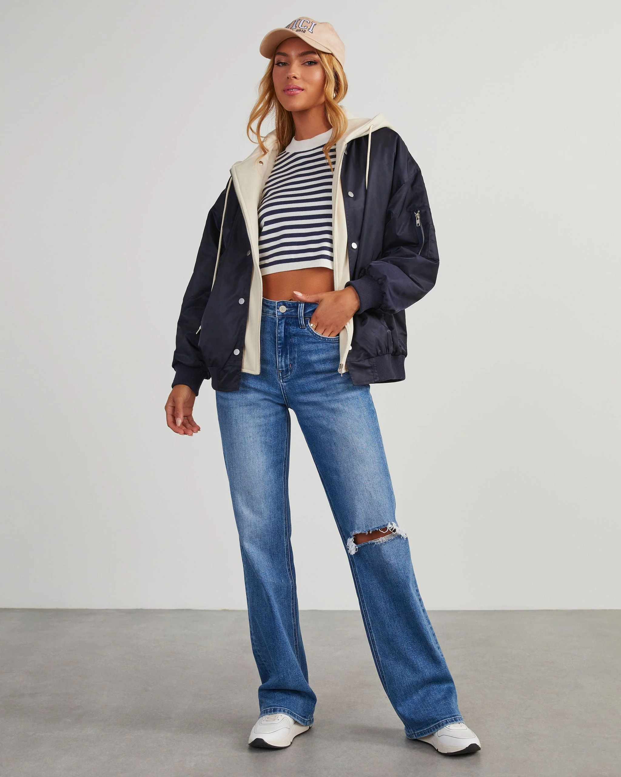 Campus Oversized Hooded Bomber Jacket - Image 5