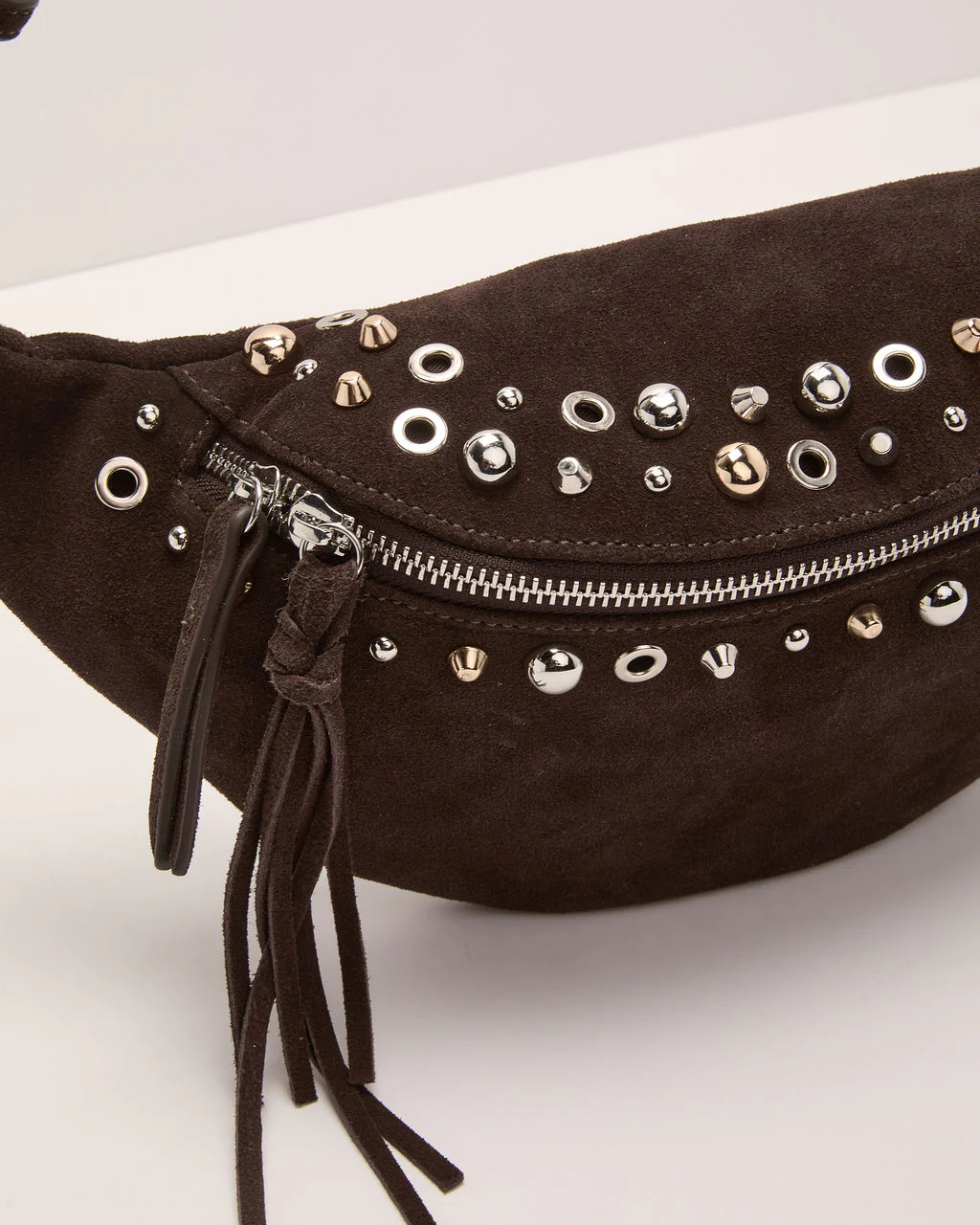 Canyon Glow Faux Suede Studded Belt Bag - Image 6