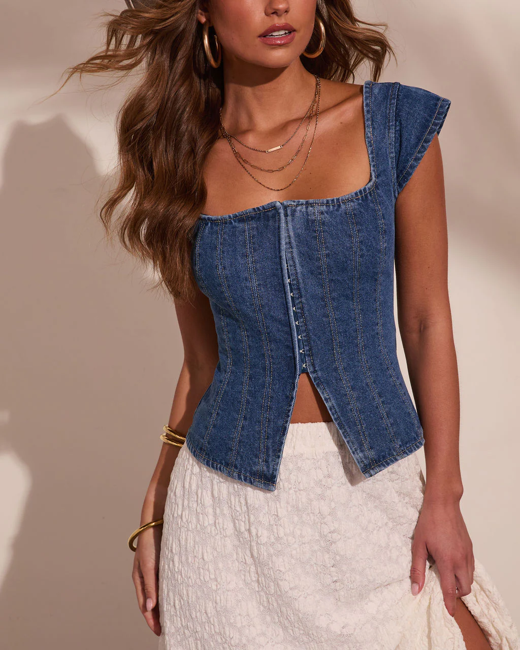 Canyon Kiss Denim Flyaway Top - Image 5