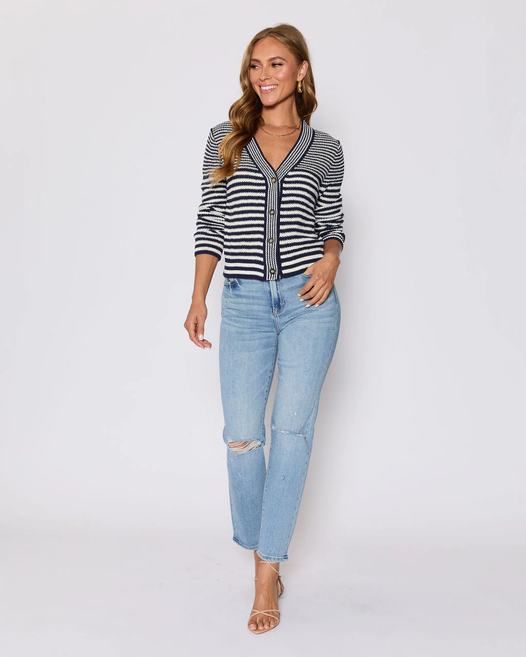 Cape Cod Striped Cardigan - Image 2
