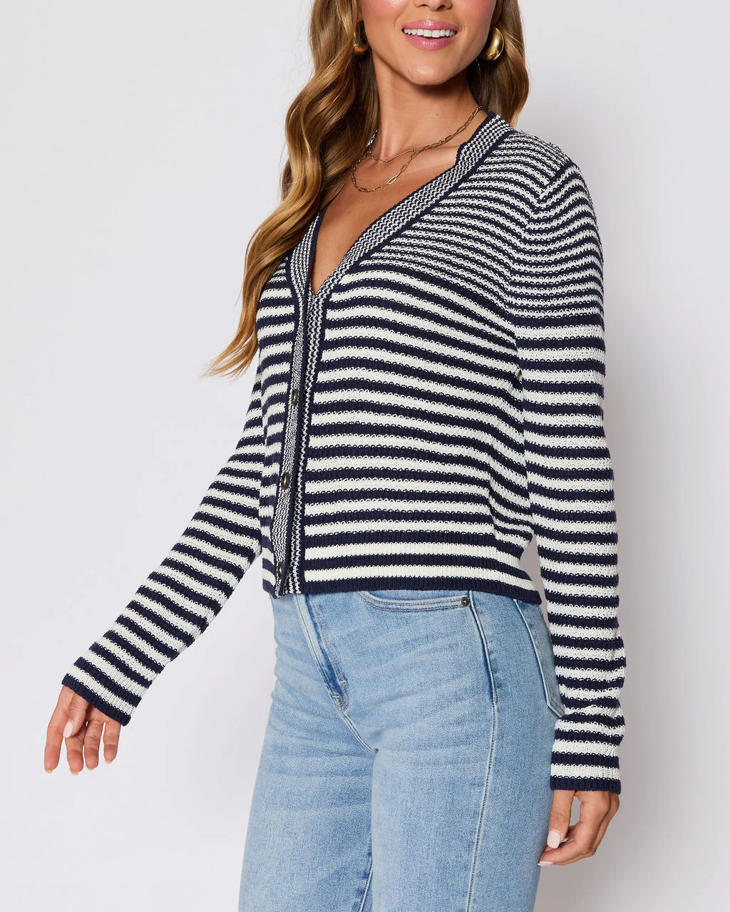 Cape Cod Striped Cardigan - Image 3