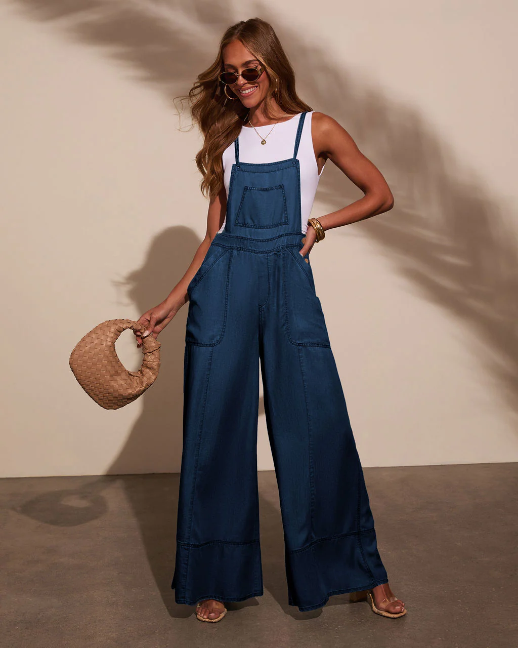 Carah Relaxed Chambray Overalls - Image 11