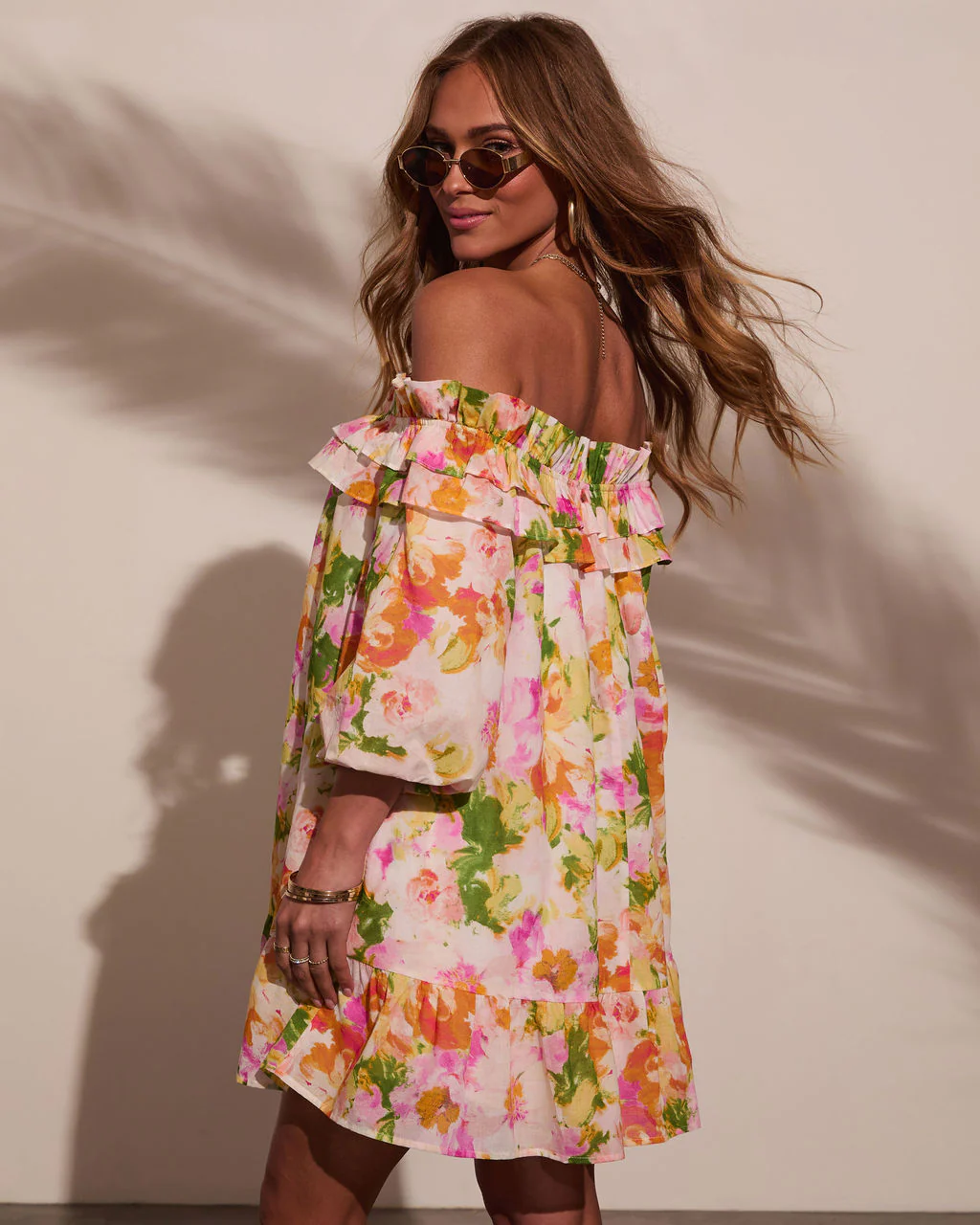 Carefree Dreamer Off The Shoulder Mini Dress - Image 4