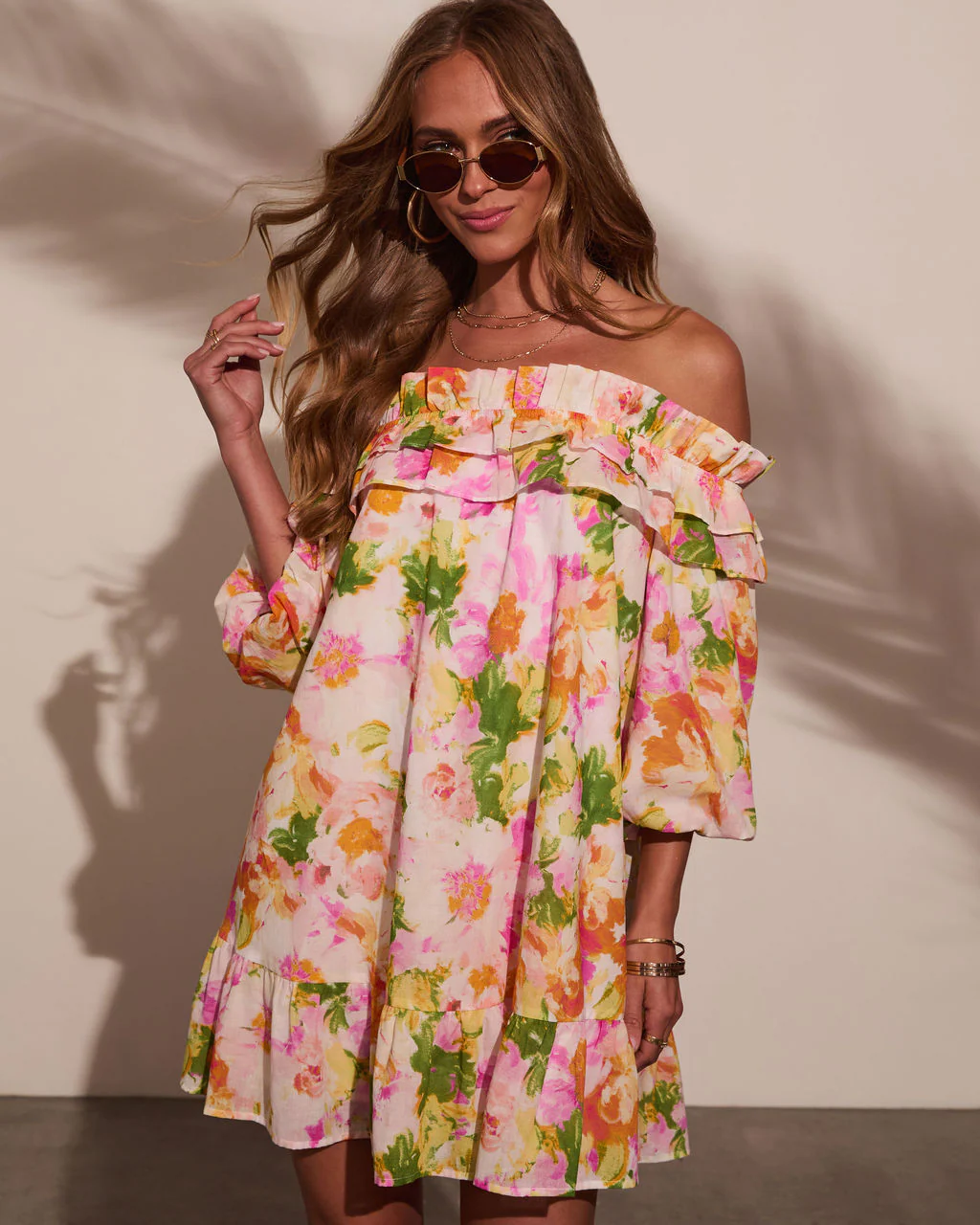 Carefree Dreamer Off The Shoulder Mini Dress - Image 5