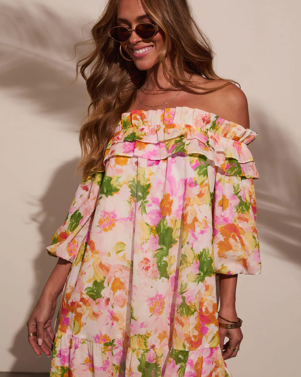 Carefree Dreamer Off The Shoulder Mini Dress - Image 6