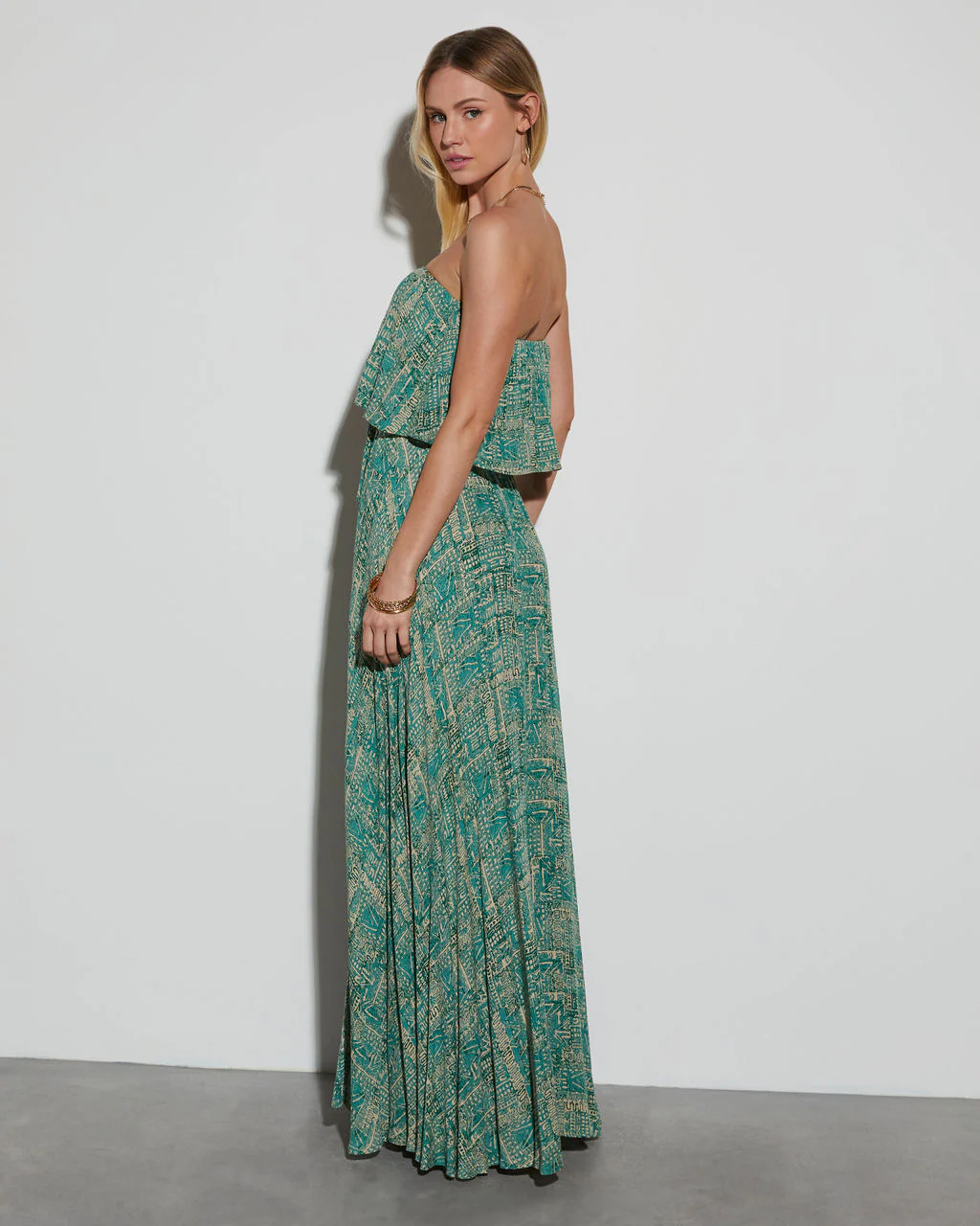 Caribbean Islands Strapless Maxi Dress - Image 3