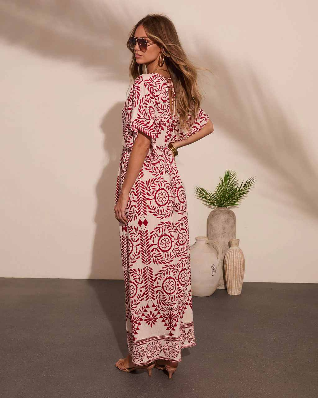 Carlea Abstract Print Waist Tie Jumpsuit - Image 4