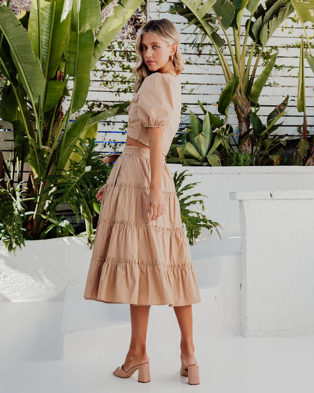 Carlena Twisted Front Puff Sleeve Top - Image 4
