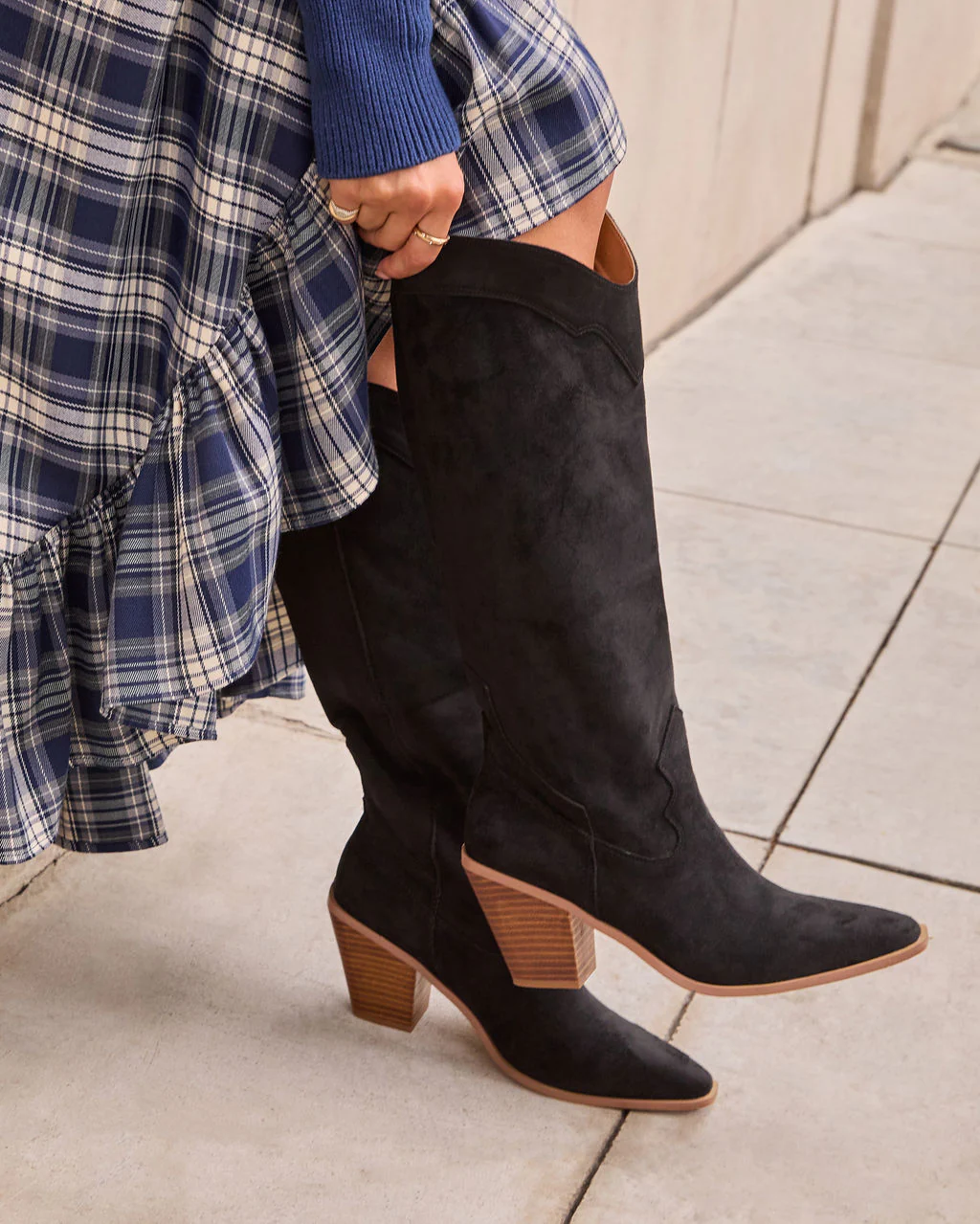Carlisle Suede Heeled Boots - Image 4