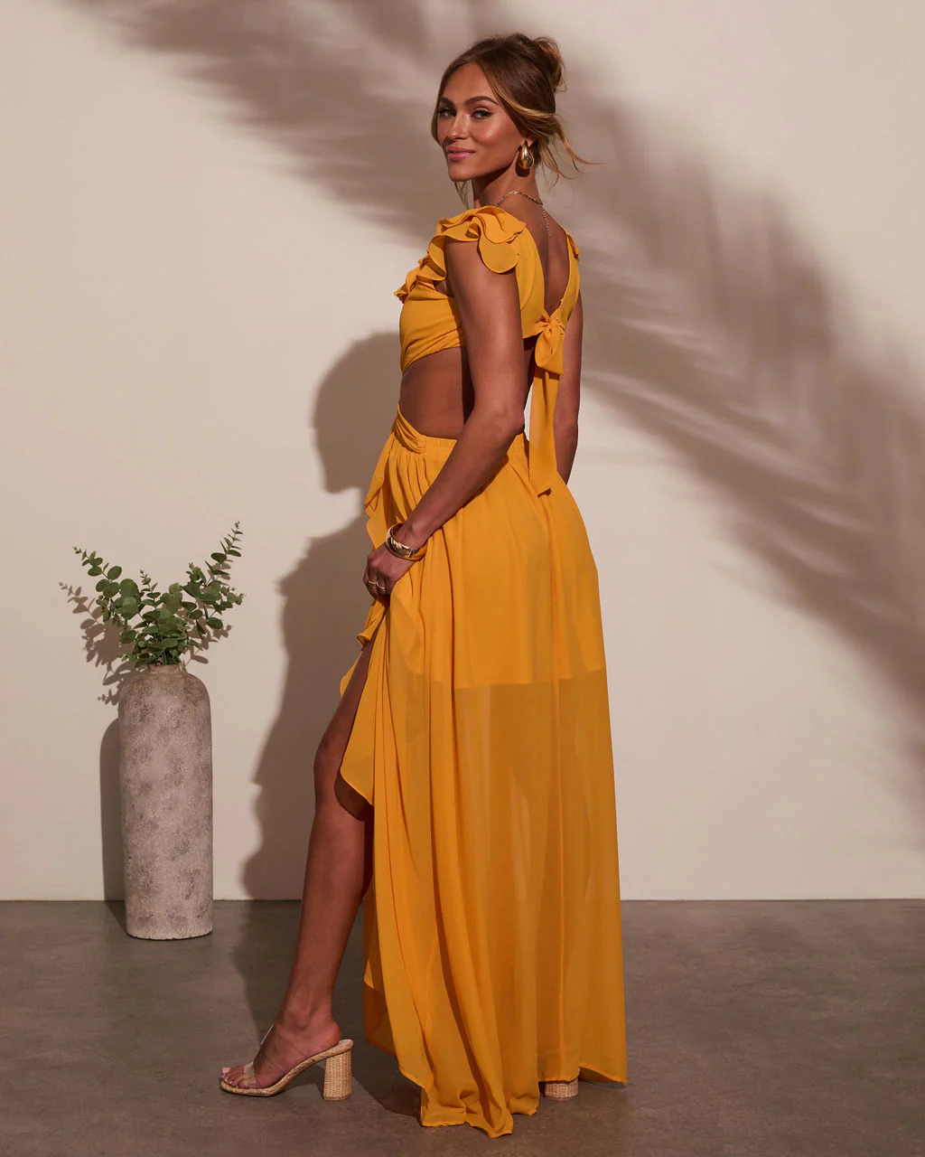 Carlita Ruffle Cutout Maxi Dress - Image 4