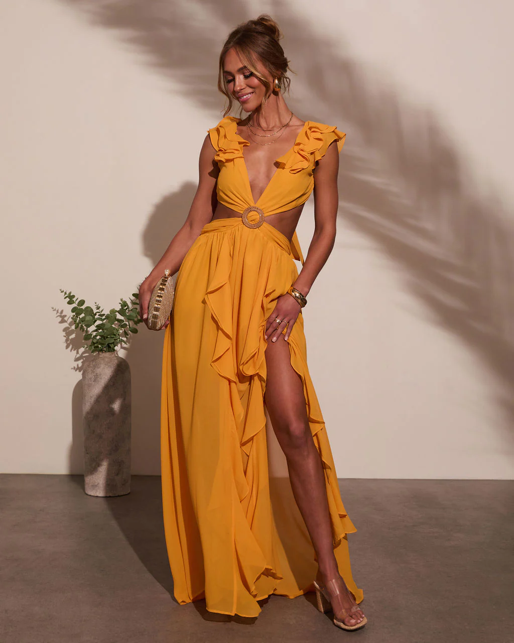 Carlita Ruffle Cutout Maxi Dress - Image 5