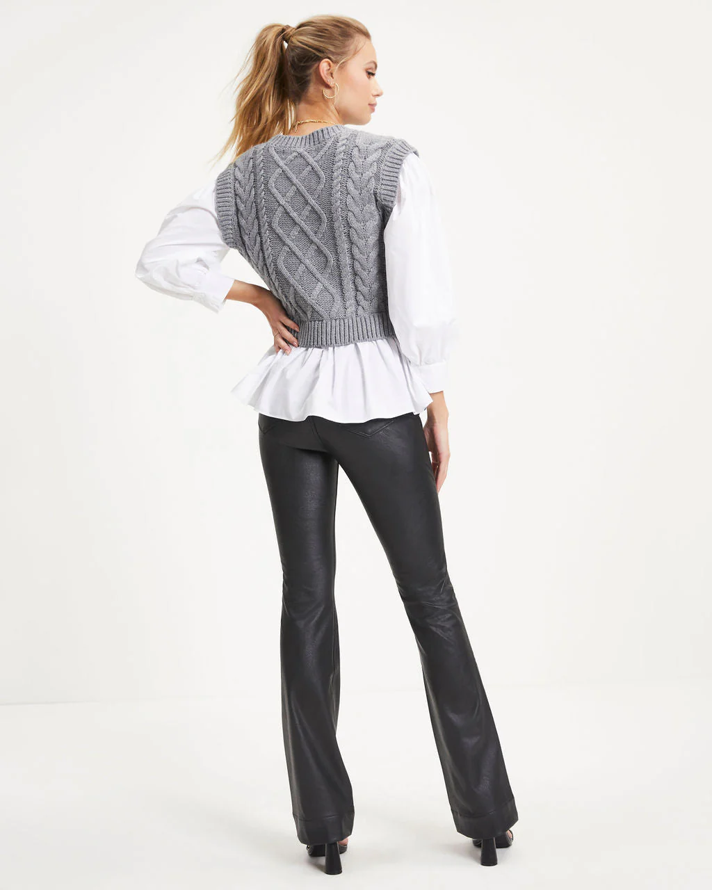 Carmine Contrast Knit Top - Image 4