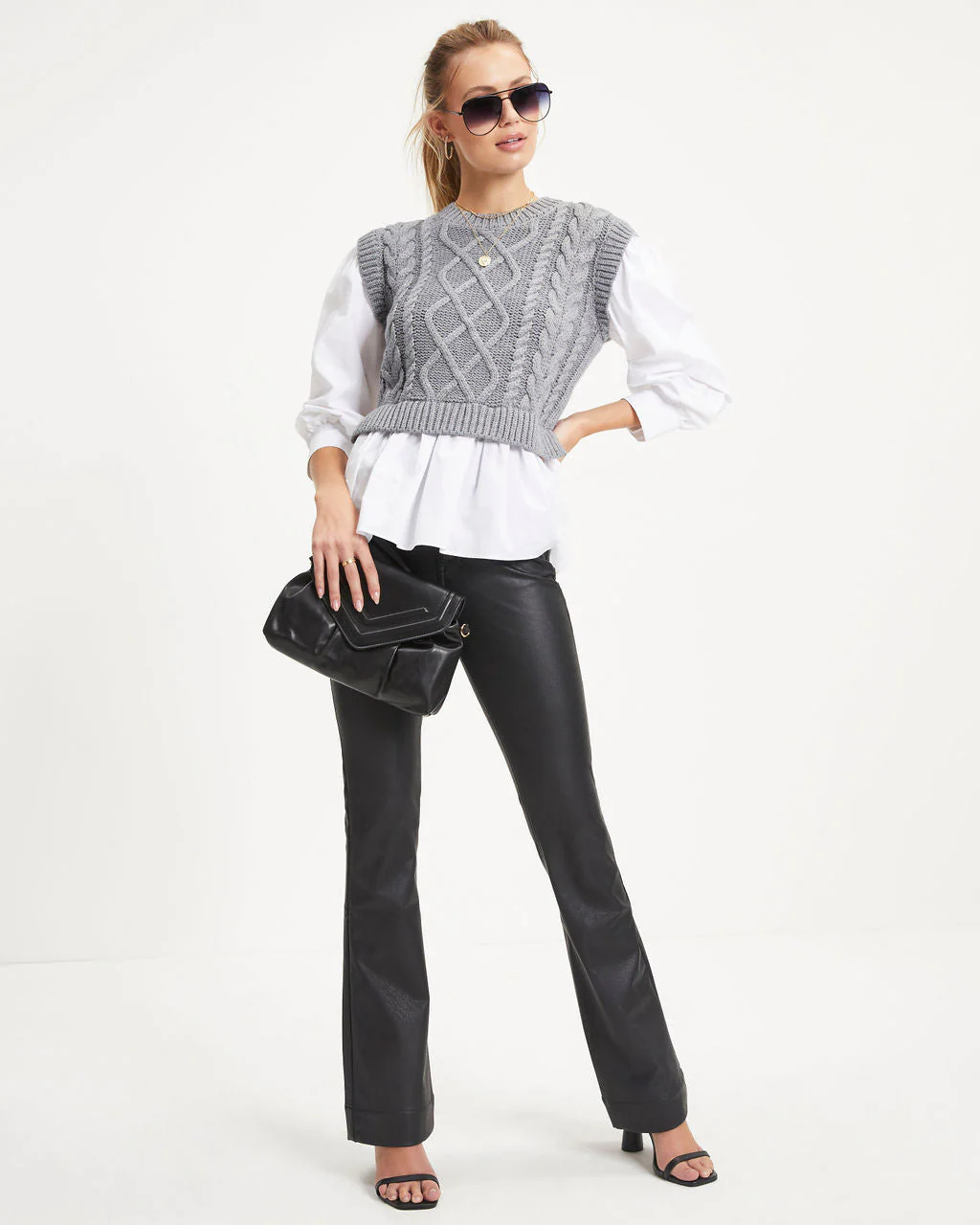 Carmine Contrast Knit Top - Image 5