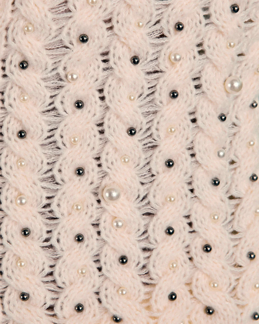Carminia Knit Faux Pearl Cardigan - Image 6