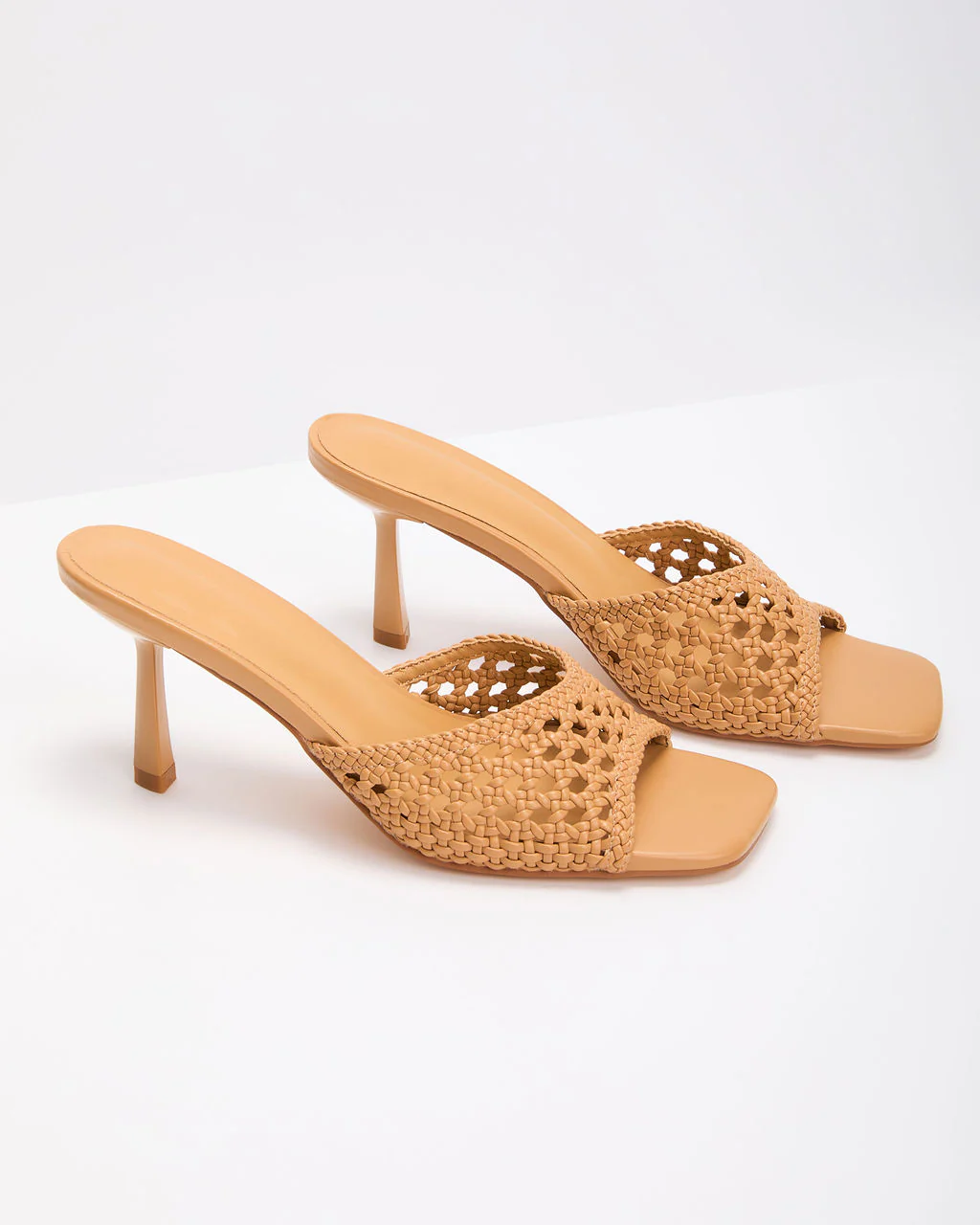 Carrie Ann Woven Open Toe Heeled Sandals - Image 2