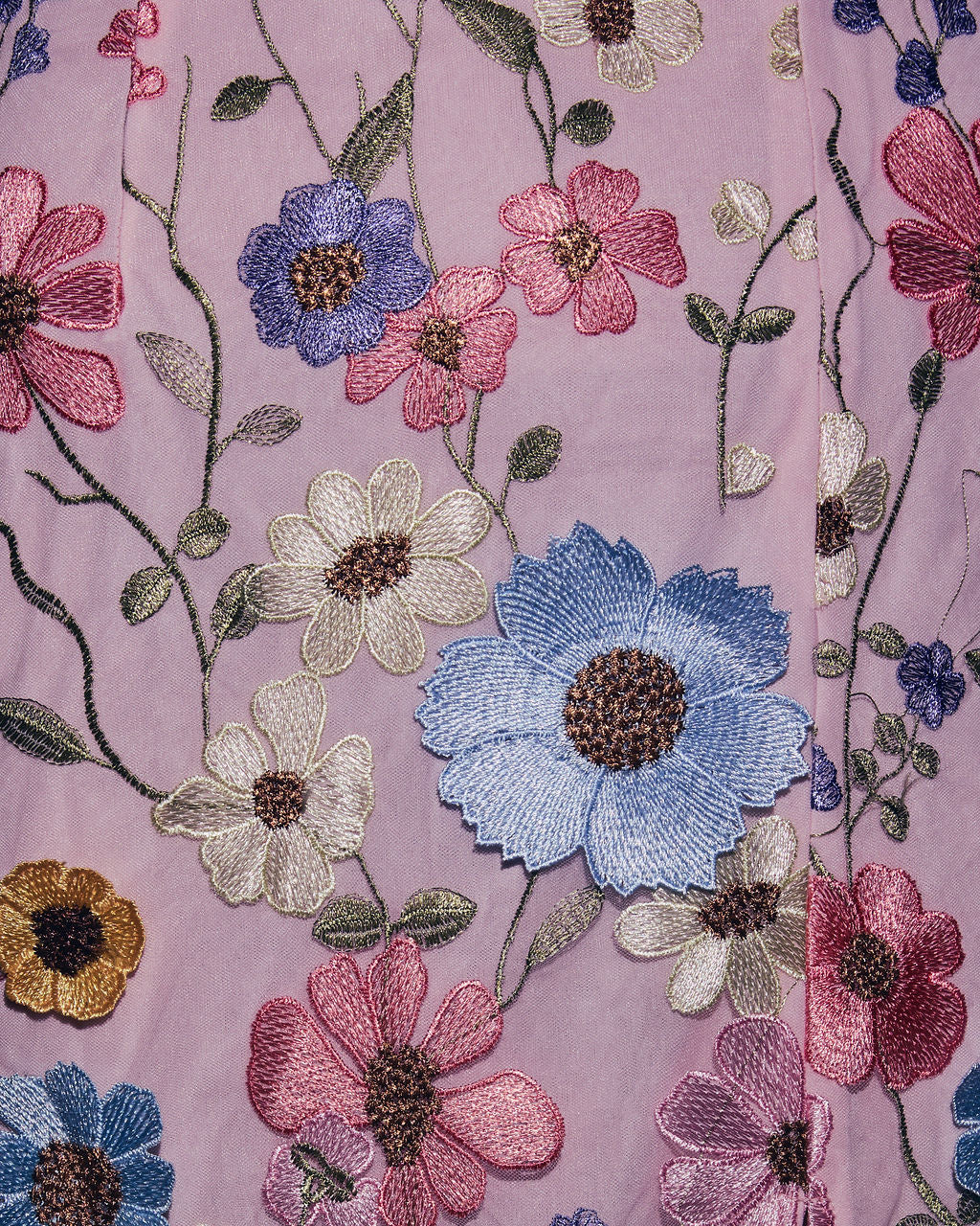 Cassie Strapless Floral Embroidered Midi Dress - Image 6
