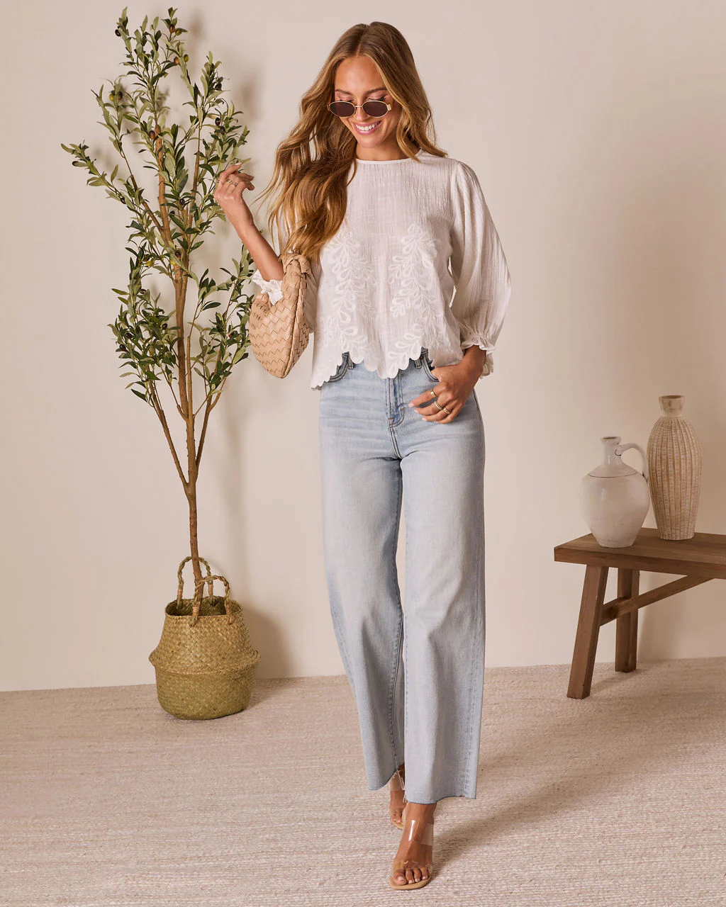 Cauline Embroidered Linen Top - Image 2