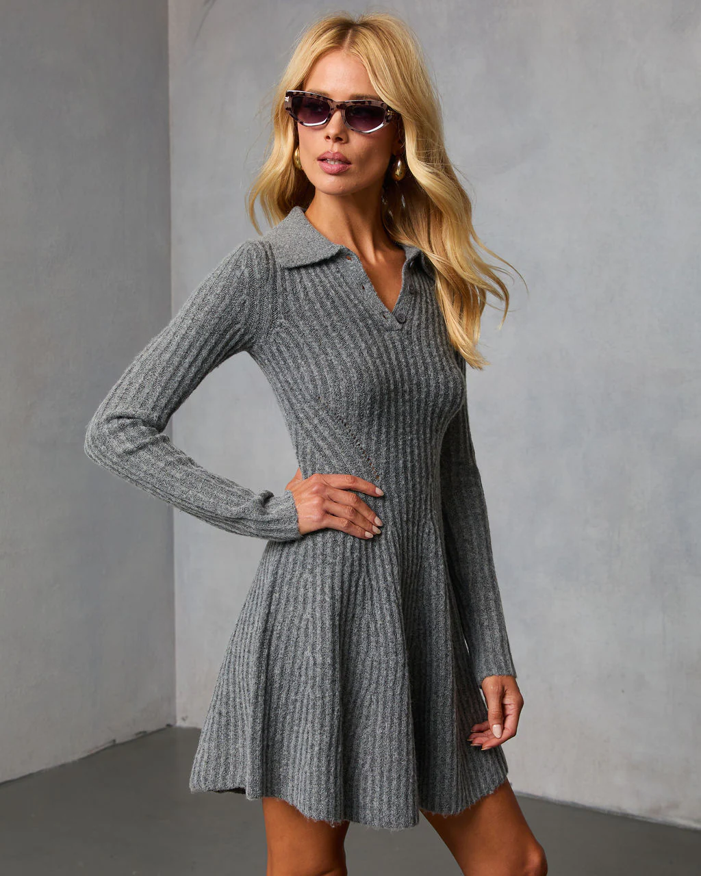 Cecilie Knit Mini Dress - Image 9