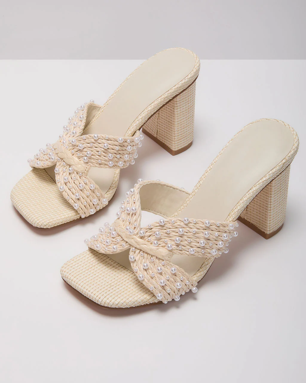 Celena Pearl Embellished Mules - Image 2