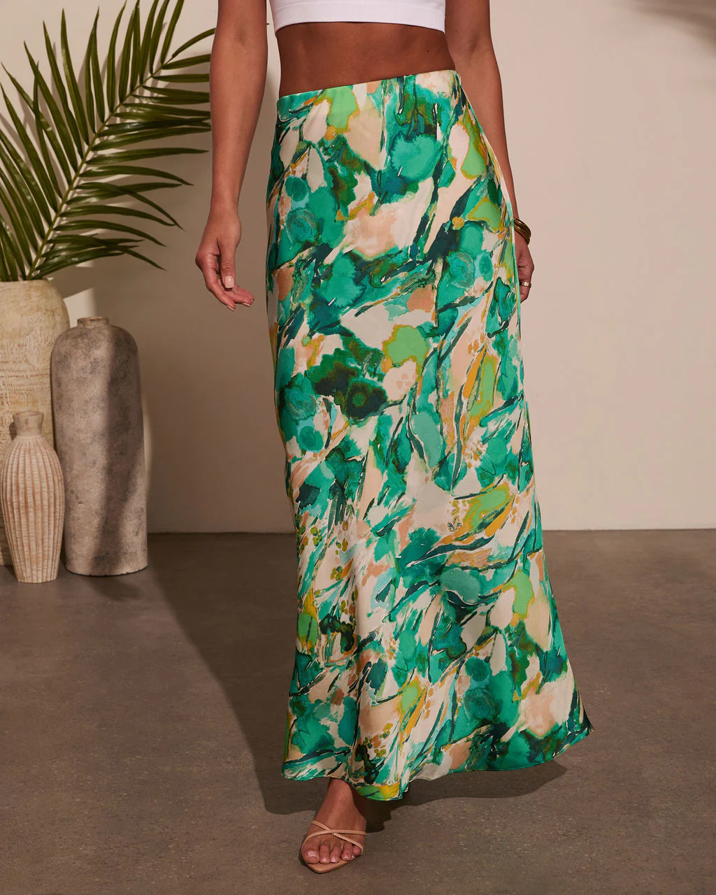 Celestial Gardens Abstract Maxi Skirt - Image 2