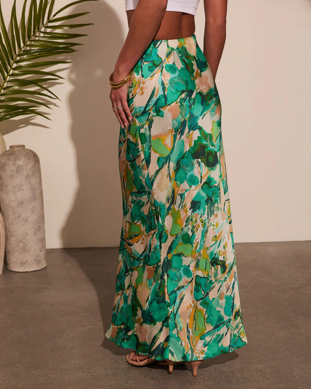 Celestial Gardens Abstract Maxi Skirt - Image 4