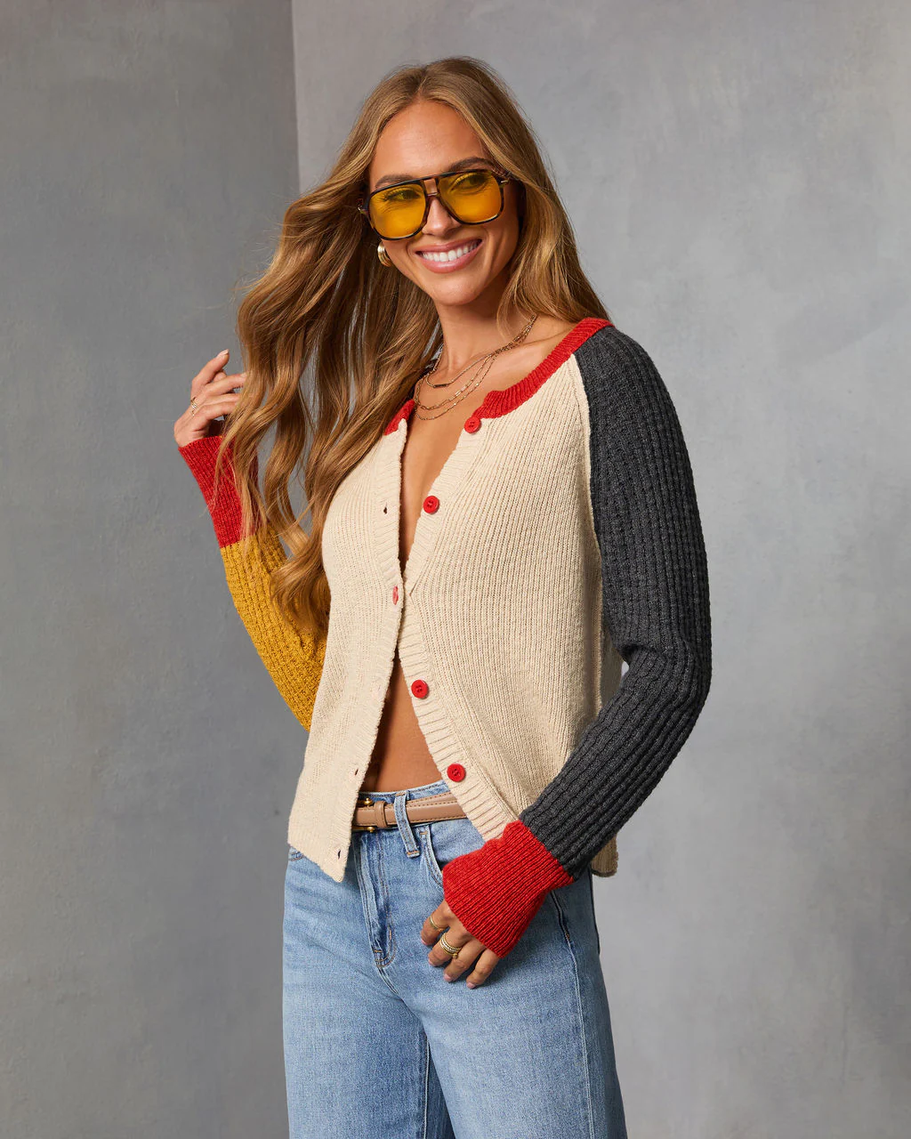 Celinda Knit Colorblock Cardigan - Image 3