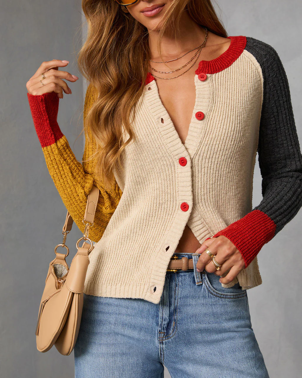 Celinda Knit Colorblock Cardigan - Image 5