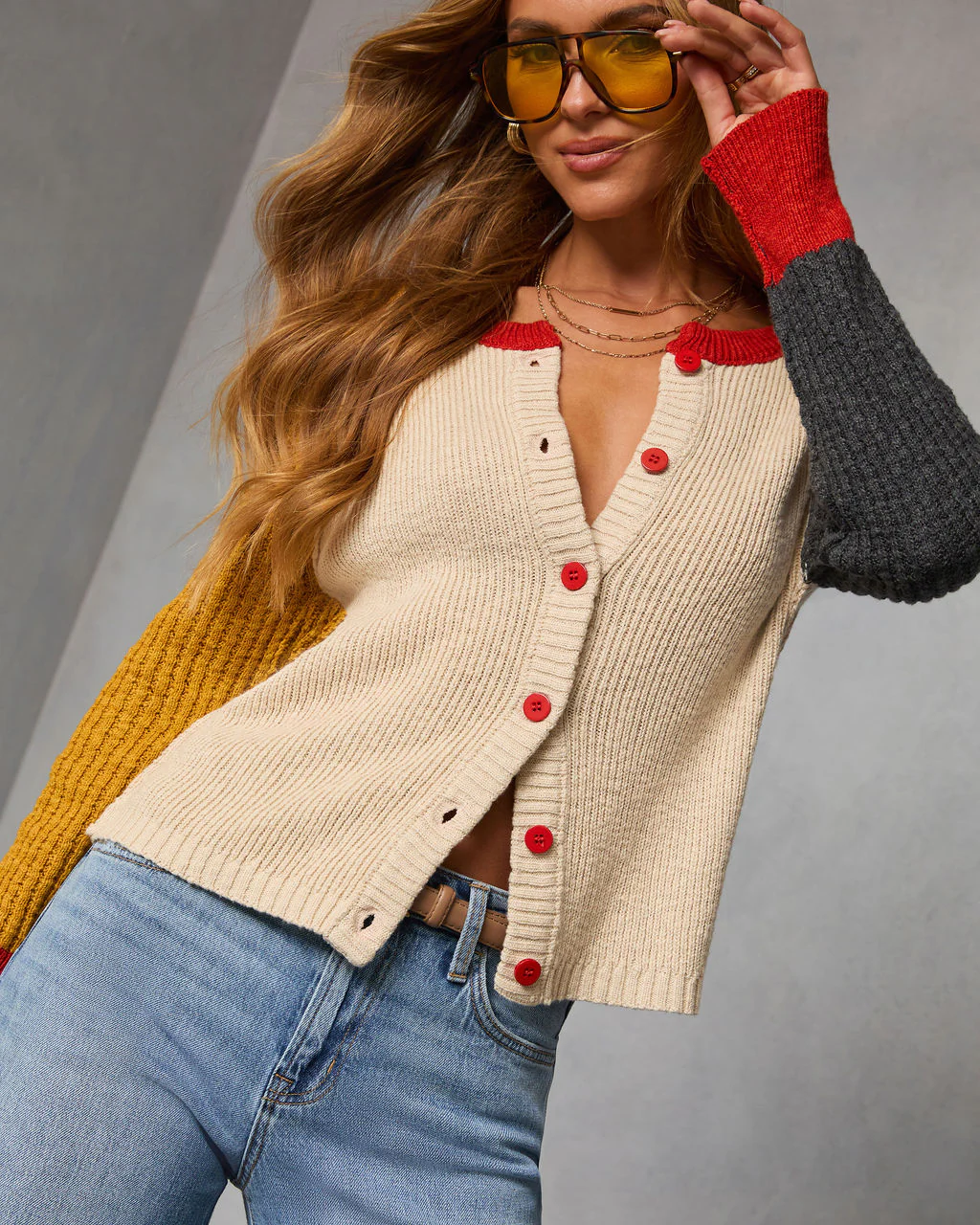 Celinda Knit Colorblock Cardigan - Image 6
