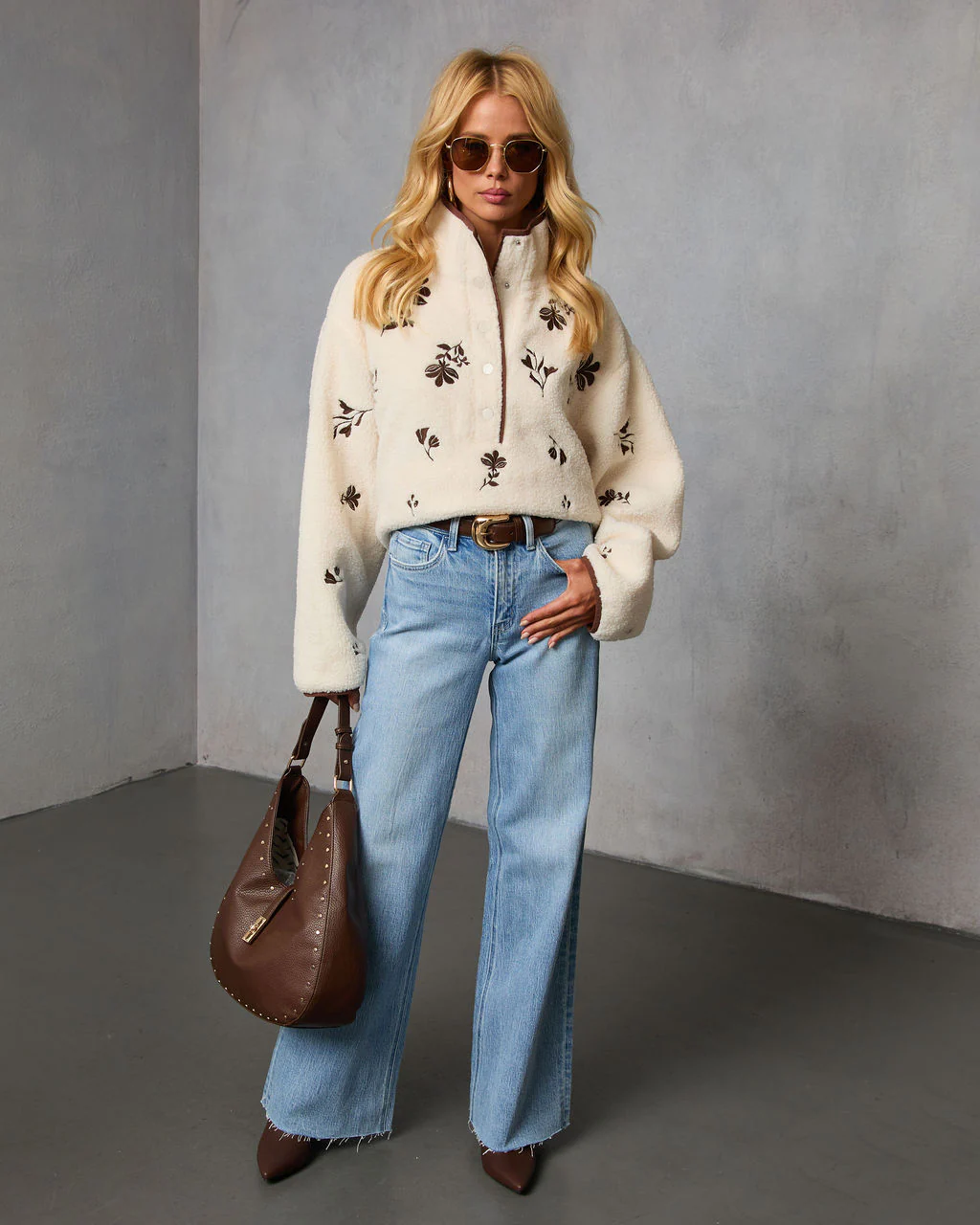 Chalet Embroidered Floral Pullover Jacket - Image 2