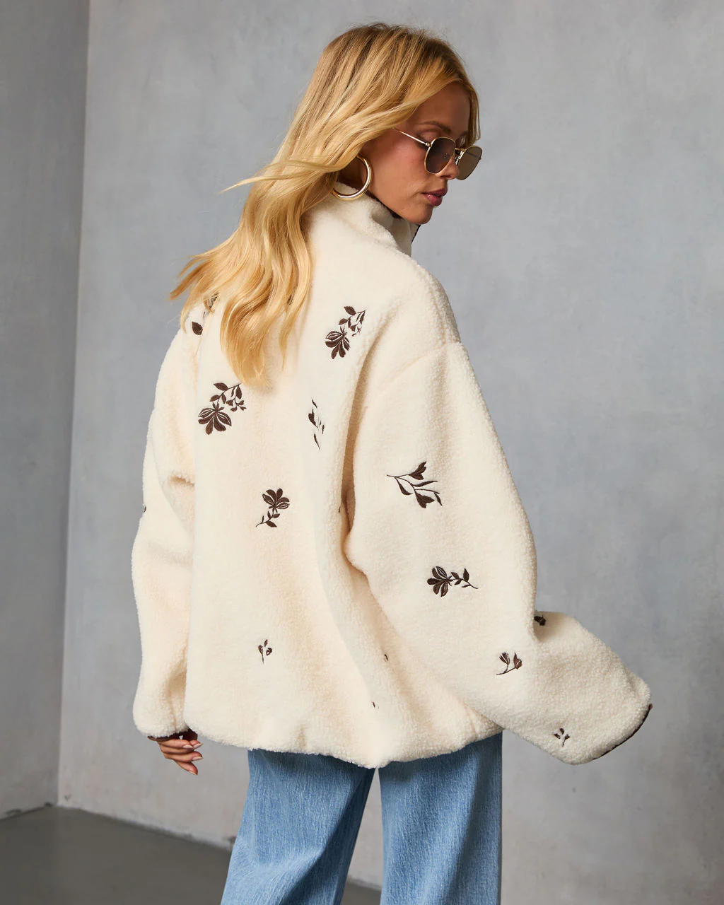Chalet Embroidered Floral Pullover Jacket - Image 4
