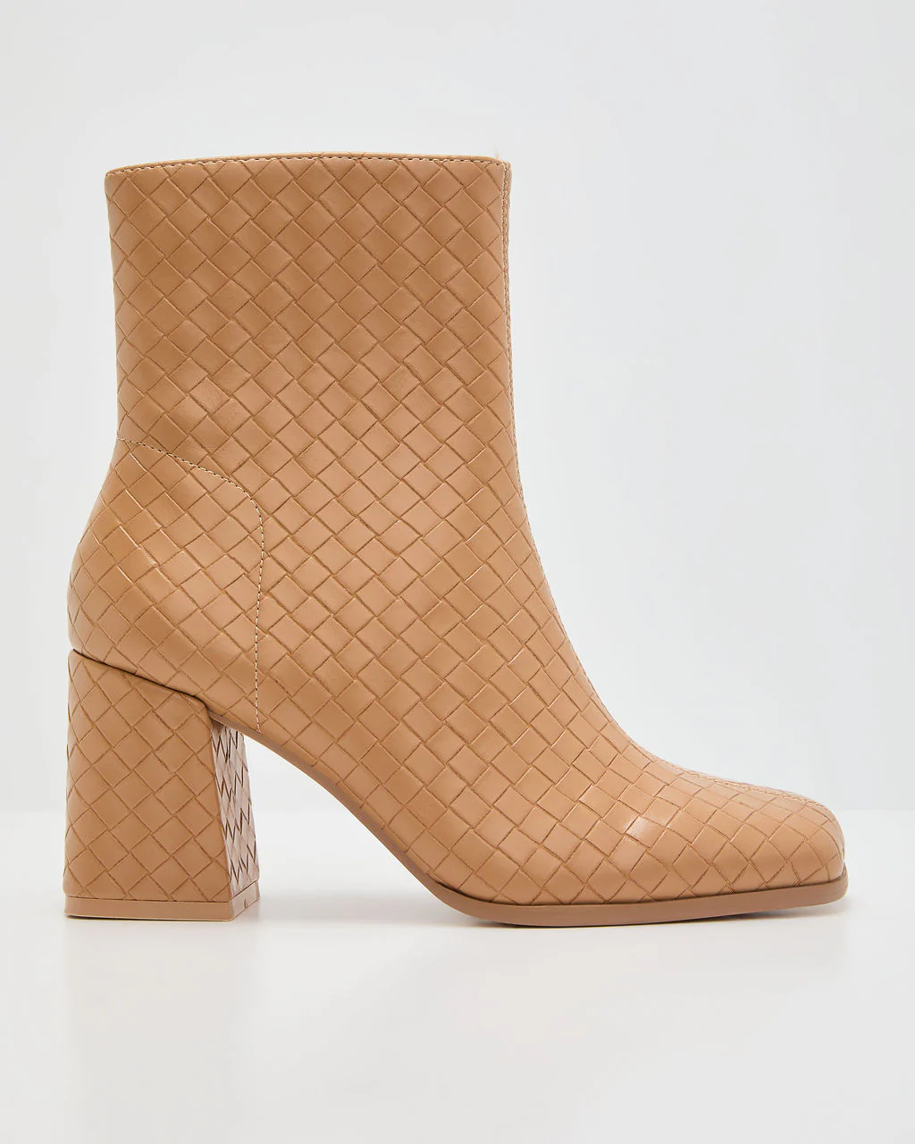 Chanie Woven Vegan Leather Booties - Image 12