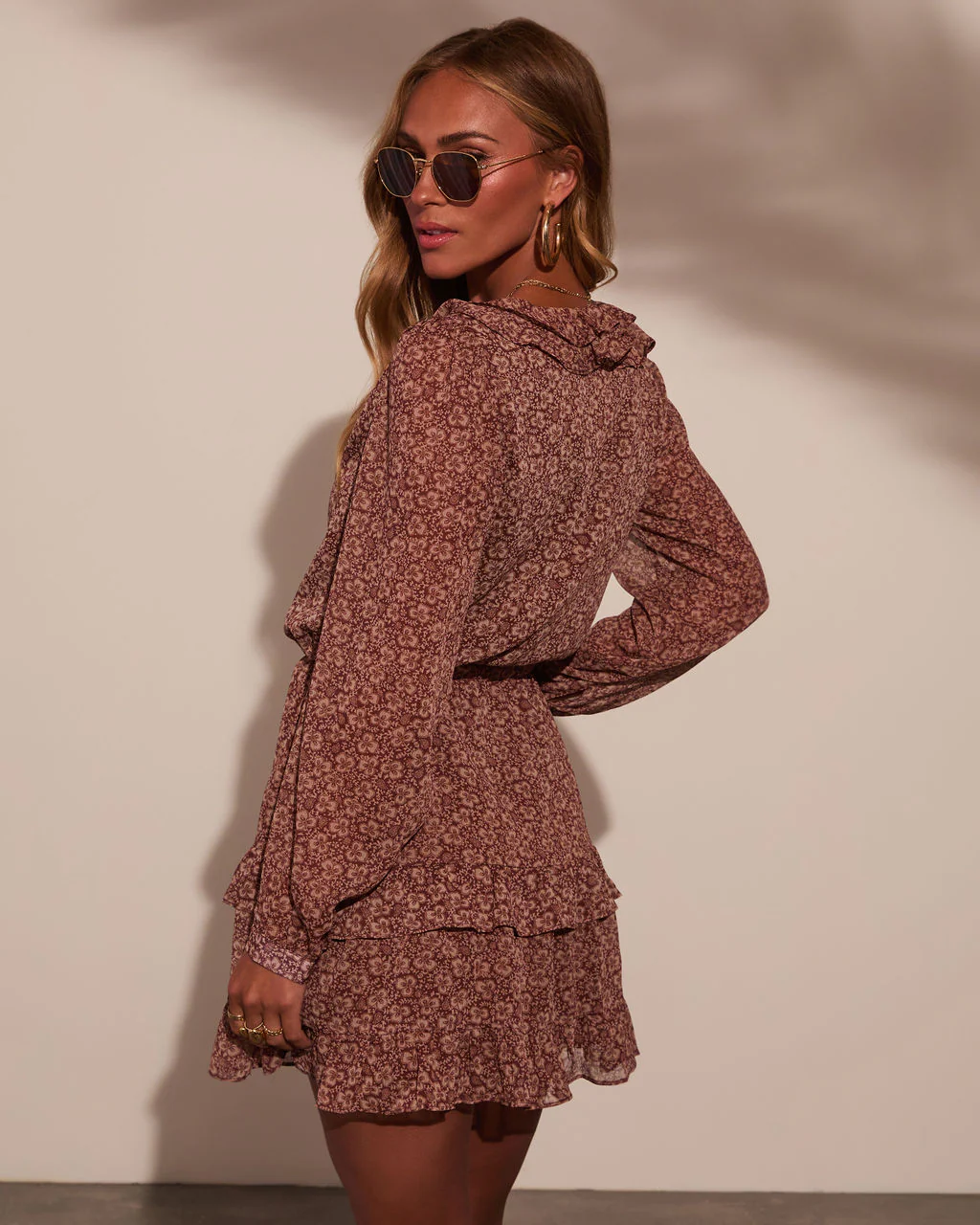 Charleston Waist Tie Floral Mini Dress - Image 10