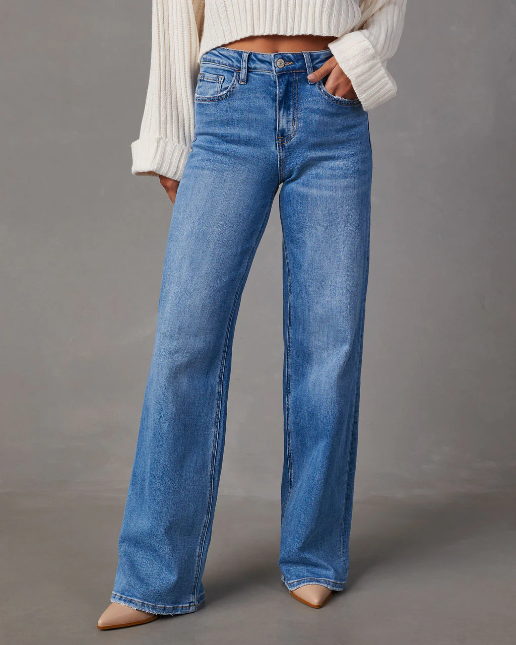 Charley High Rise Wide Leg Stretch Jeans - Image 2