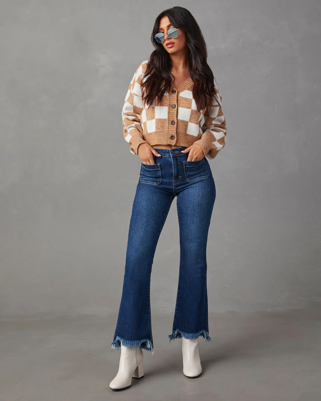 Checkmate Pocketed Knit Cardigan - Image 5