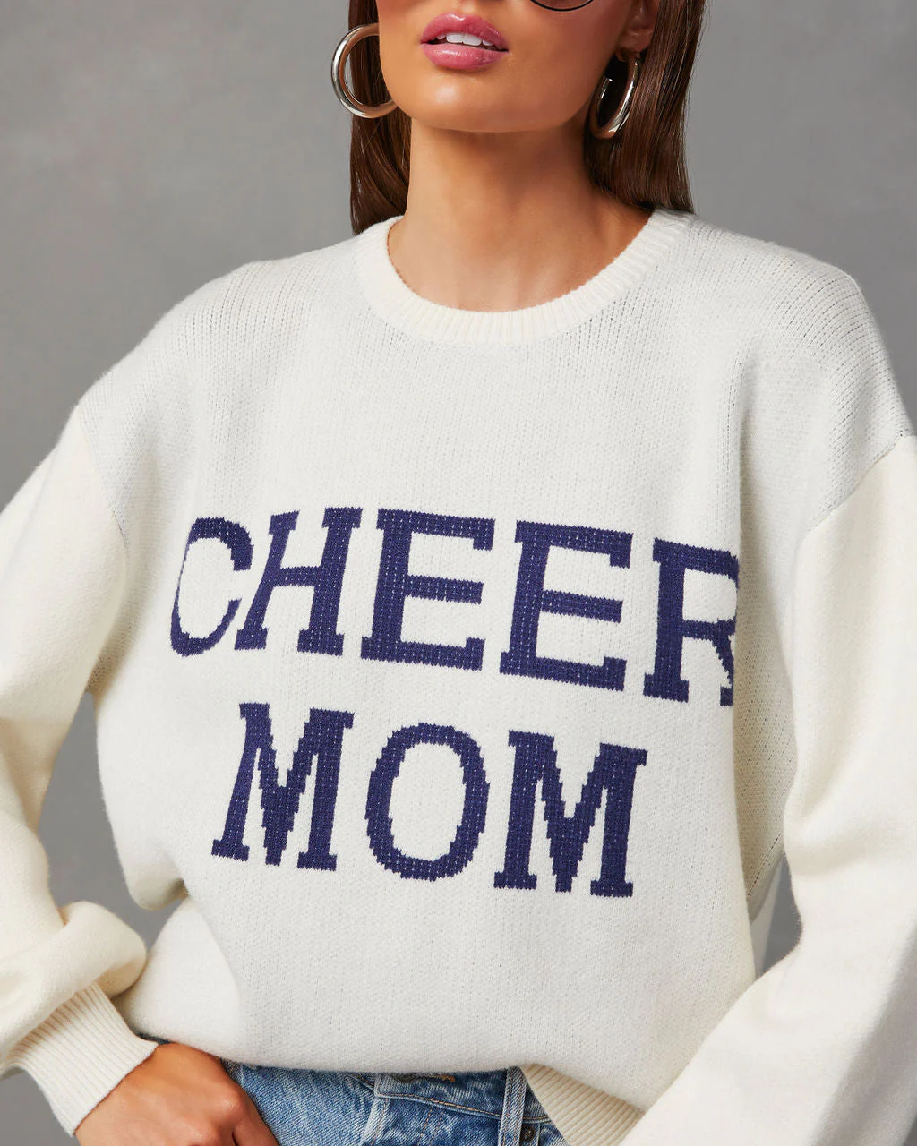 Cheer Mom Knit Pullover Sweater - Image 11