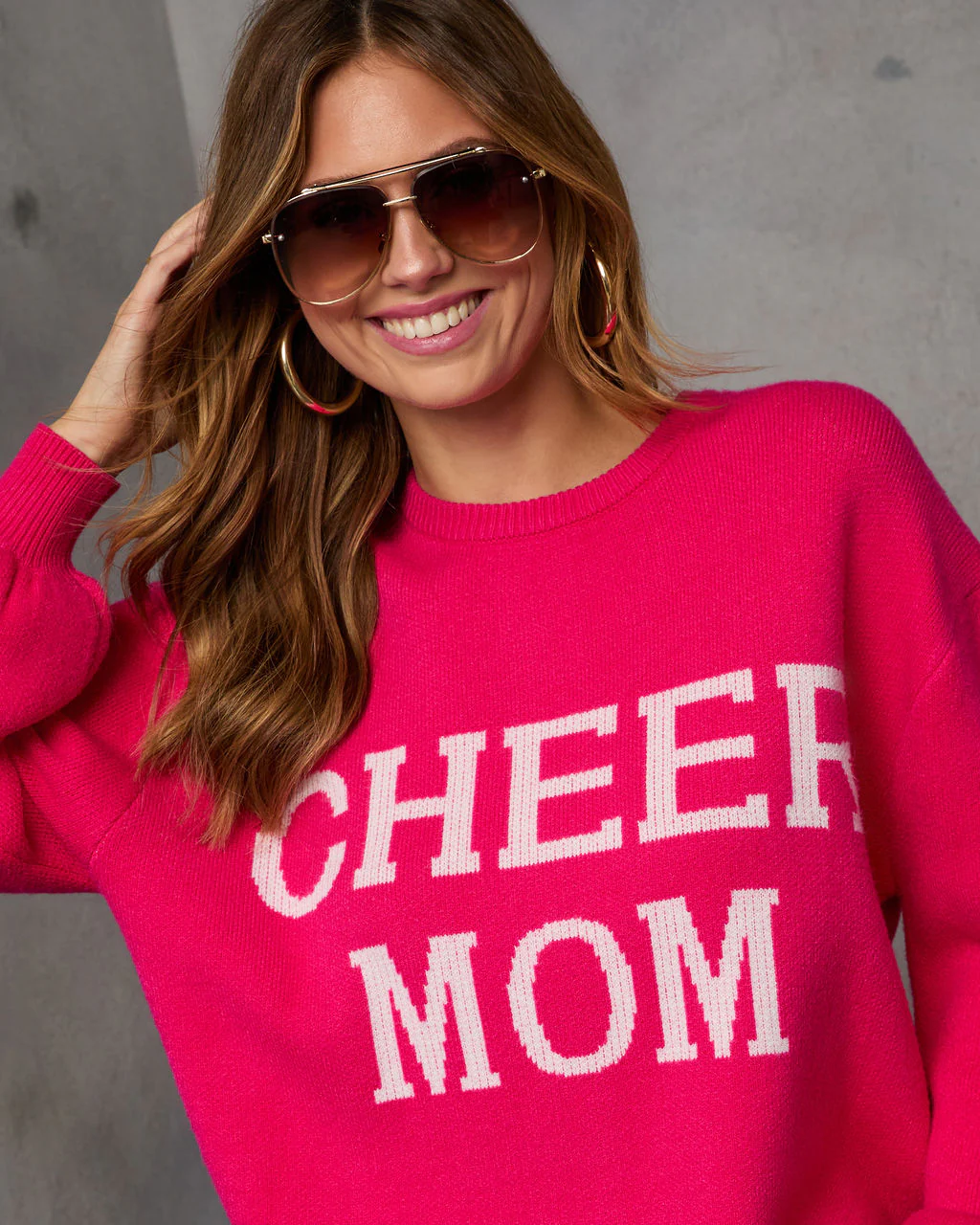 Cheer Mom Knit Pullover Sweater - Image 2