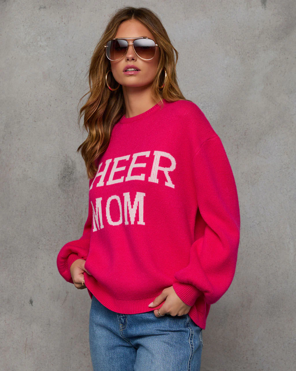 Cheer Mom Knit Pullover Sweater - Image 3
