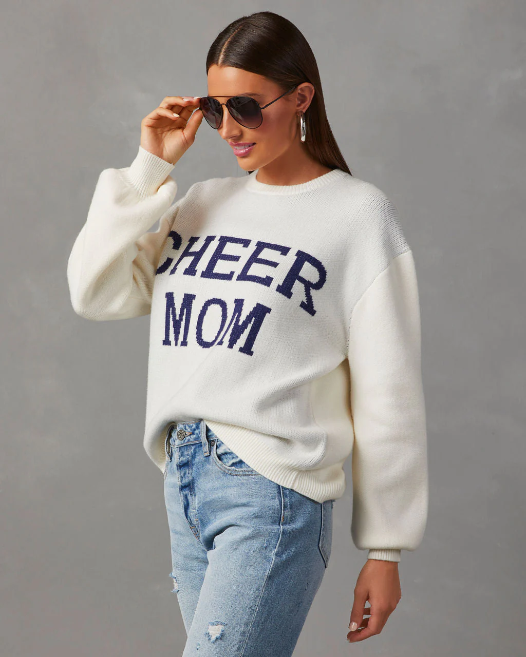 Cheer Mom Knit Pullover Sweater - Image 9