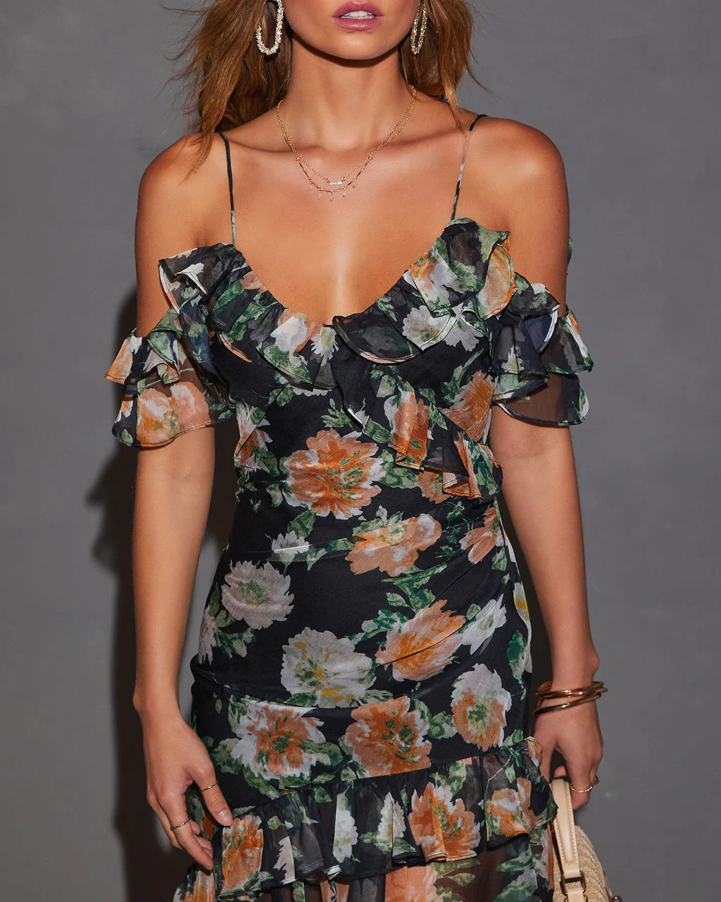Chelsea Off The Shoulder Ruffle Maxi Dress - Image 18