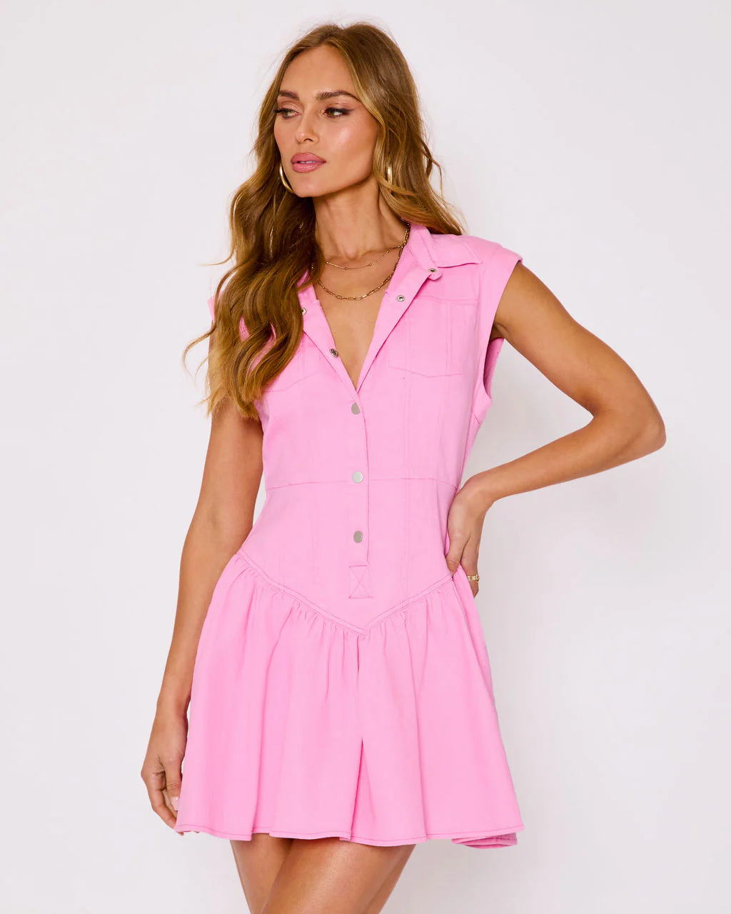 Cherline Fit and Flare Mini Shirt Dress - Image 2