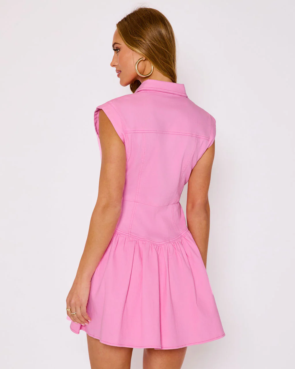 Cherline Fit and Flare Mini Shirt Dress - Image 4