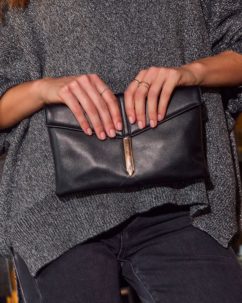 Cheswick Foldover Vegan Leather Clutch - Image 5
