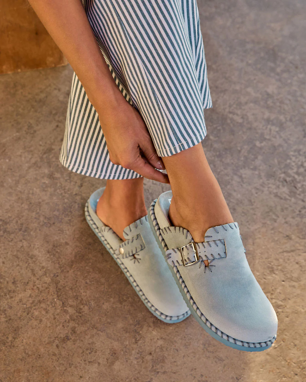 Chic Comfort Stitch Slip On Mules - Image 7