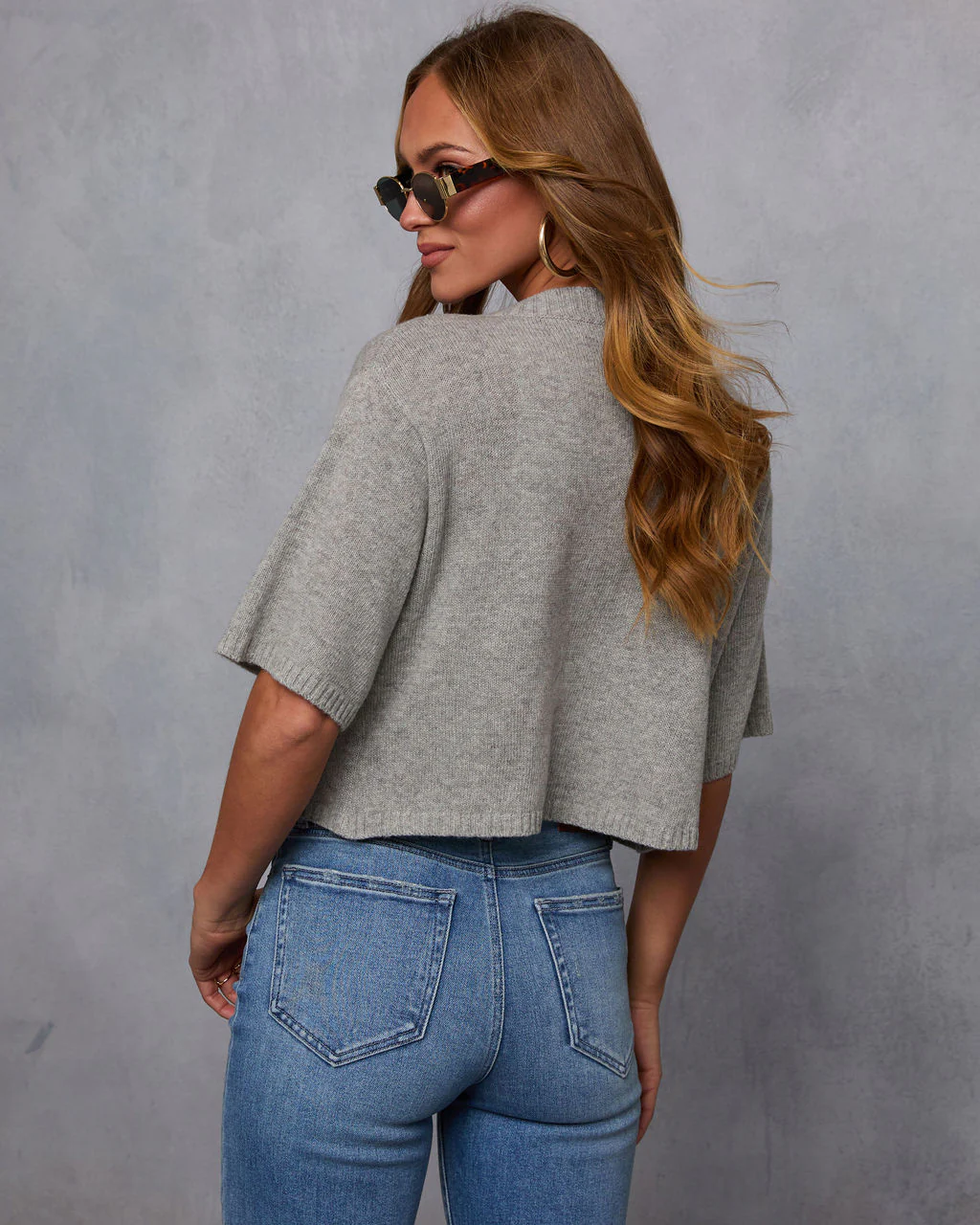 Chic Escape Button Detail Short Sleeve Cardigan - Image 10