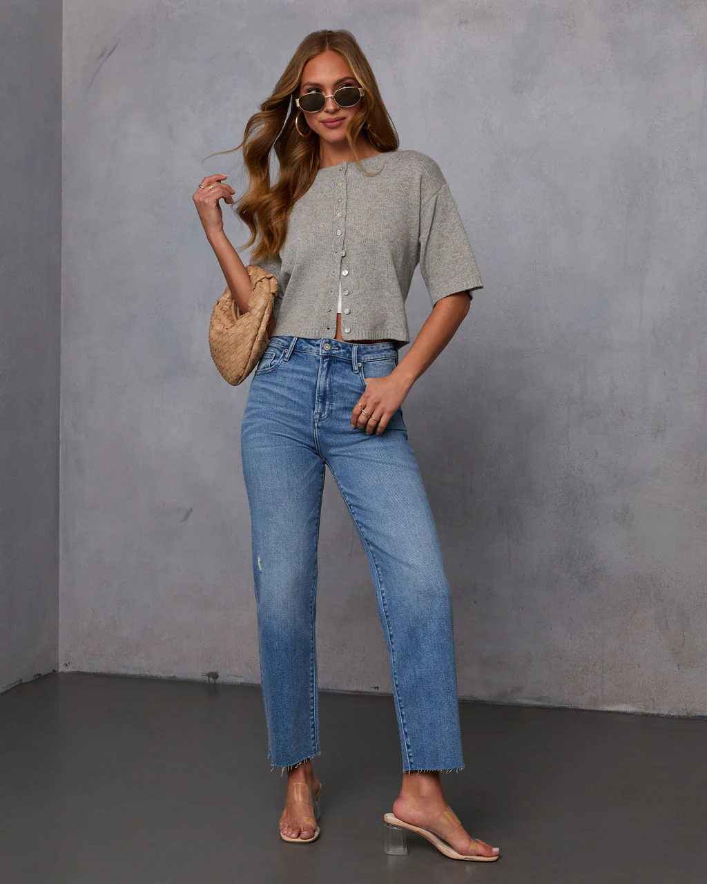 Chic Escape Button Detail Short Sleeve Cardigan - Image 11