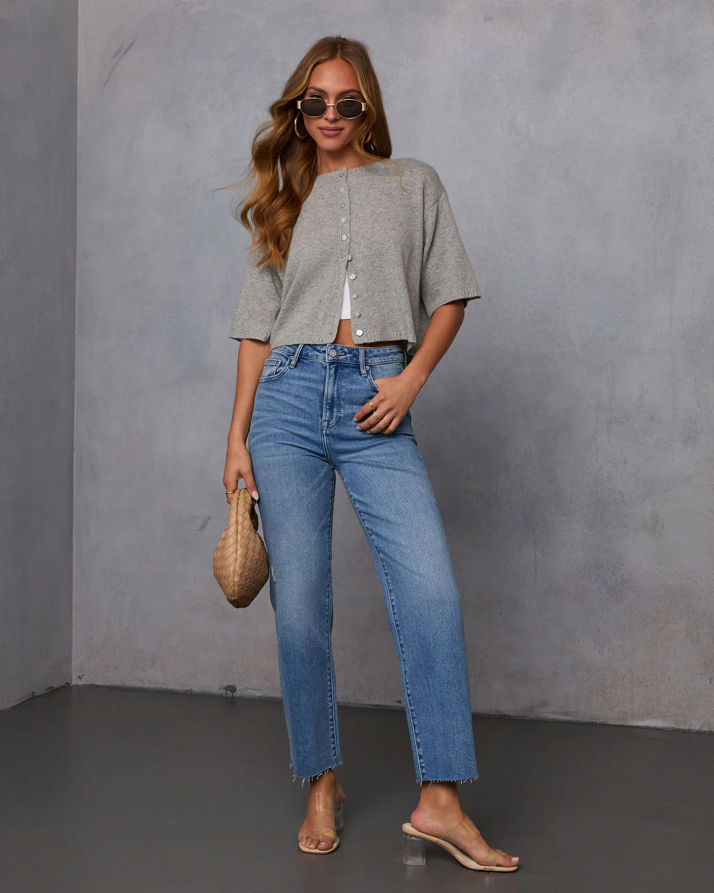 Chic Escape Button Detail Short Sleeve Cardigan - Image 8