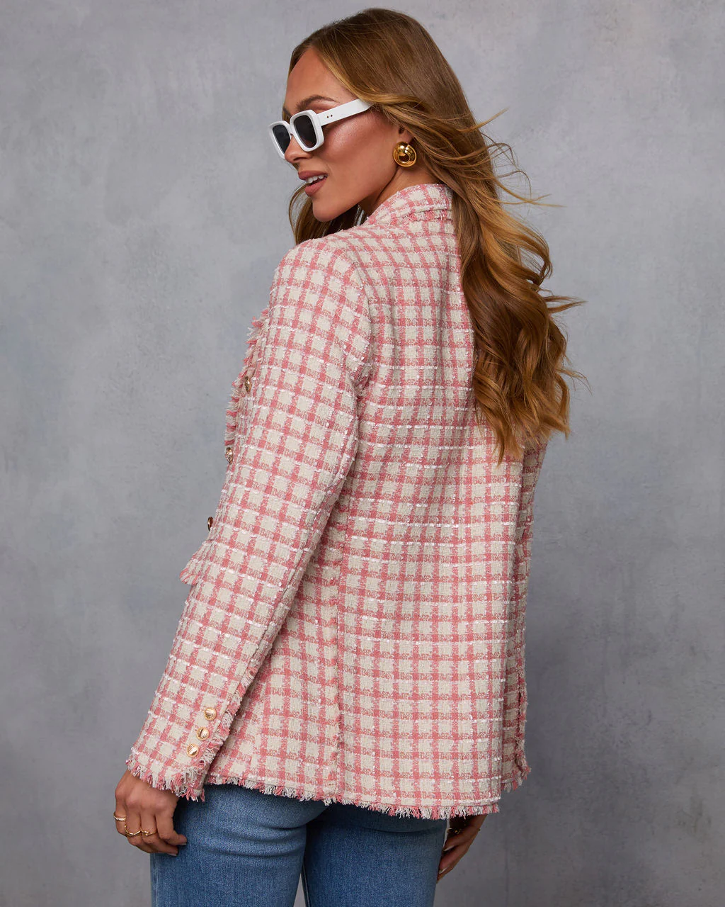 Darling Me Tweed Double Breasted Blazer - Image 10