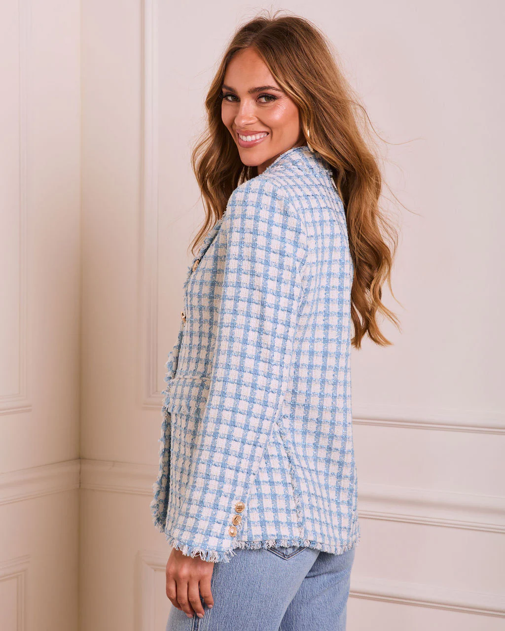 Darling Me Tweed Double Breasted Blazer - Image 4