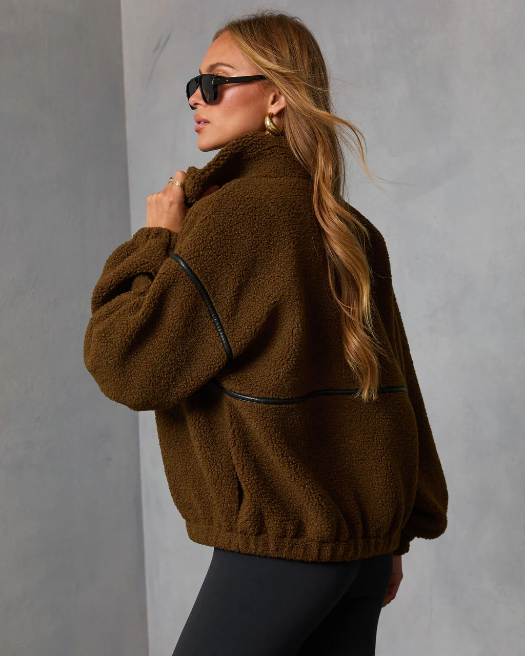 Chill Whispers Contrast Trim Shearling Jacket - Image 22