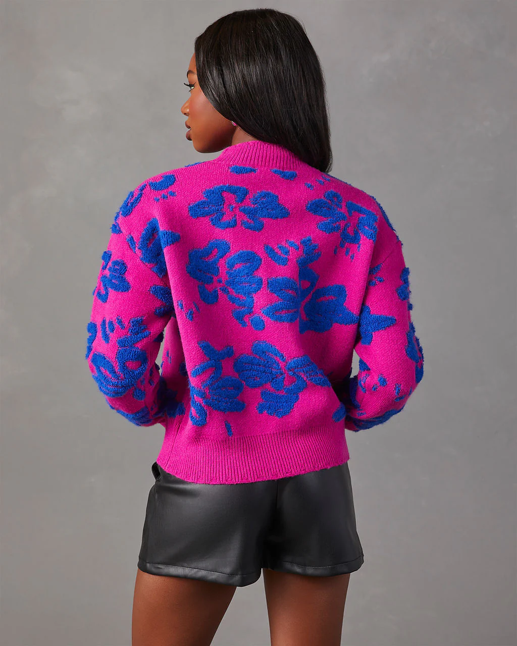 Chilly Days Textured Floral Sweater - Image 10